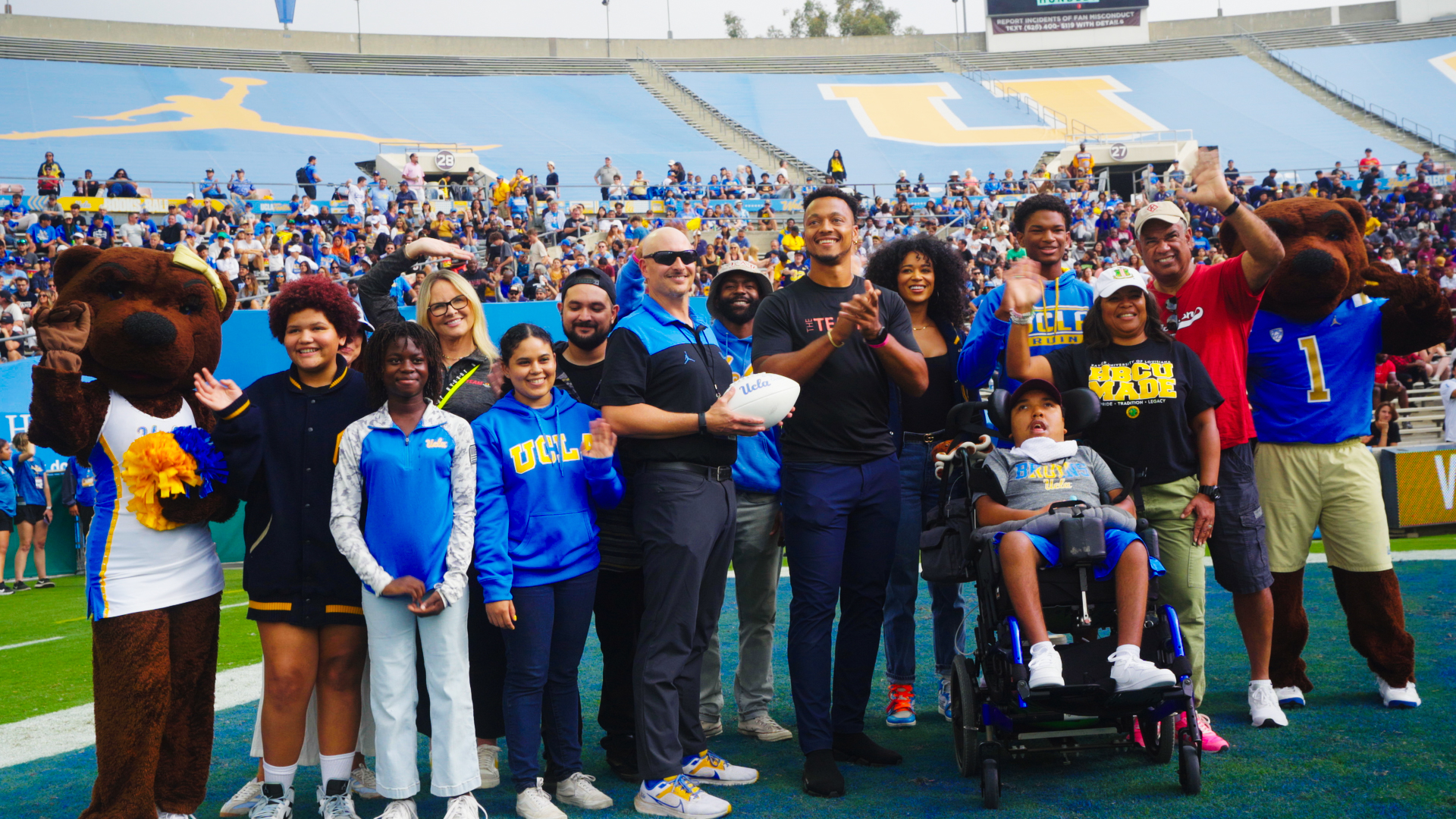 family at UCLA game